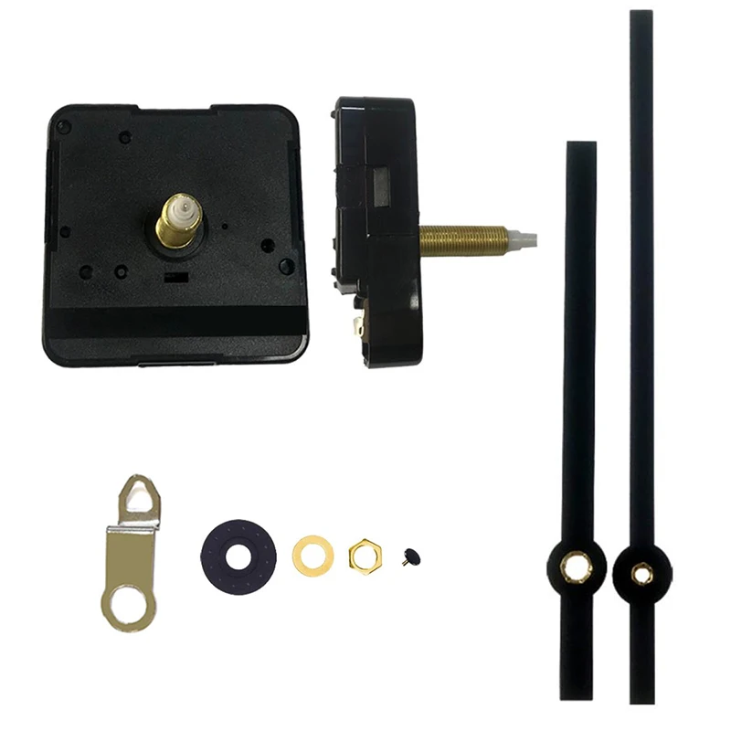 Silent reloj de pared Mechanism Clockwork Long Shaft Wall Clock Movement 1 Set DIY Repair Parts Replacem Including Metal Hands wall clock movement quartz clock movement