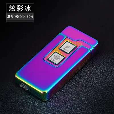 Color 2 в 1 Сенсорная Индукционная электронная USB Зажигалка двойного назначения типа катушка Плазменная и дуговая импульсная Зажигалка гаджеты для мужчин подарки - Цвет: Color