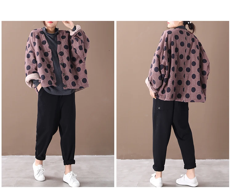 Max LuLu корейская мода зима новая хлопковая стеганая одежда женские винтажные парки в горошек Женская клетчатая теплая куртка негабаритное пальто