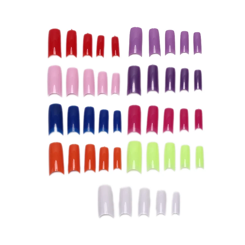 100Pcs/box DIY False Nails Acrylic French Full Cover Fake Nail Art Tips Decals Decoration Manicure Tools | Красота и здоровье