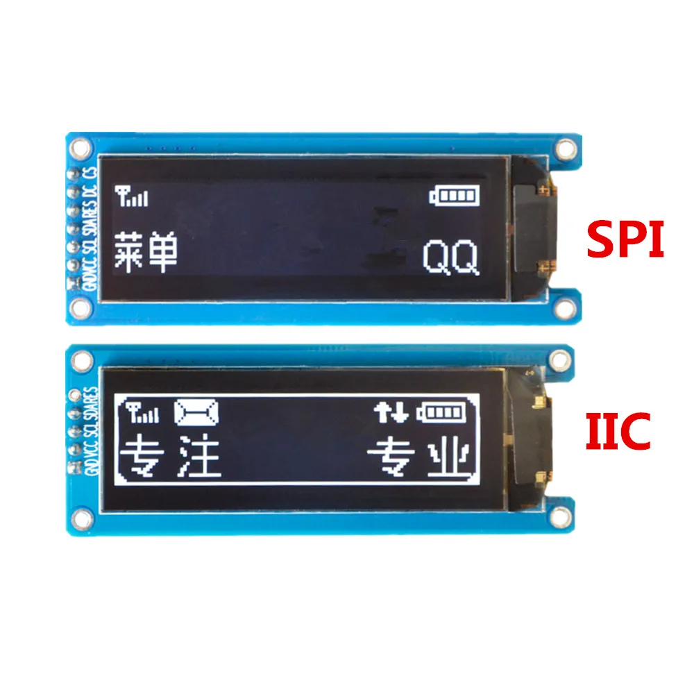 5/7Pin 2,08 дюймовый OLED дисплей модуль ЖК-экран Серийный экран SSD1307 12832 модуль дисплея