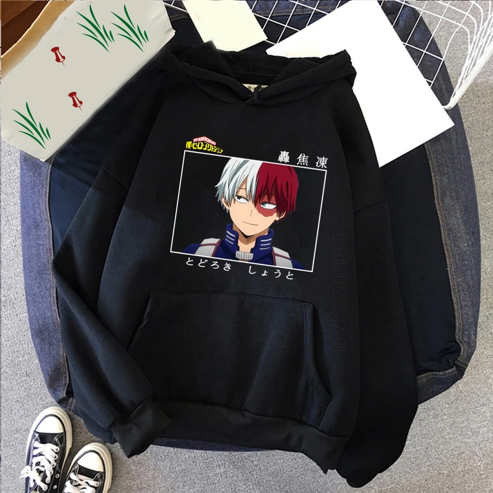 

Boku No Hero Academia Japan Anime Print Pullovers Hoodie Kawaii Streetwear Sweatshirt Harajuku Men Hoodie