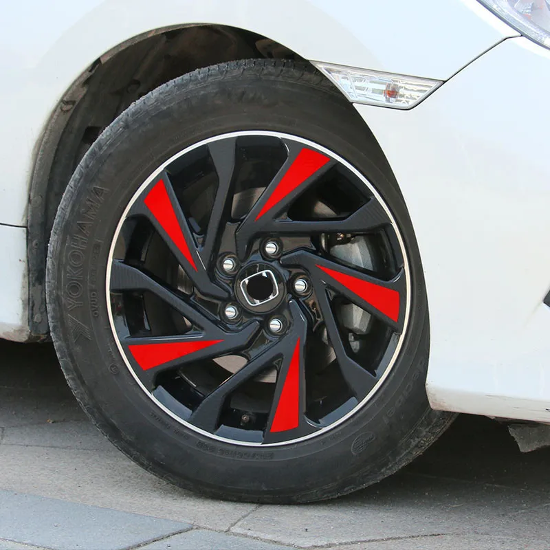 

Wheel Hub Sticker Carbon Fiber Fashion Dynamic Car Decorative Accessories For Honda New Civic 2016 2017 2018