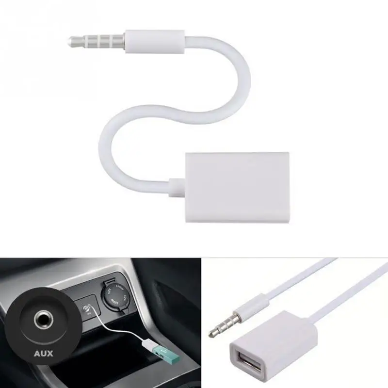 1//2//5PCS 3.5mm Male To USB 2.0 Female Aux Audio Plug Jack Converter Adapter