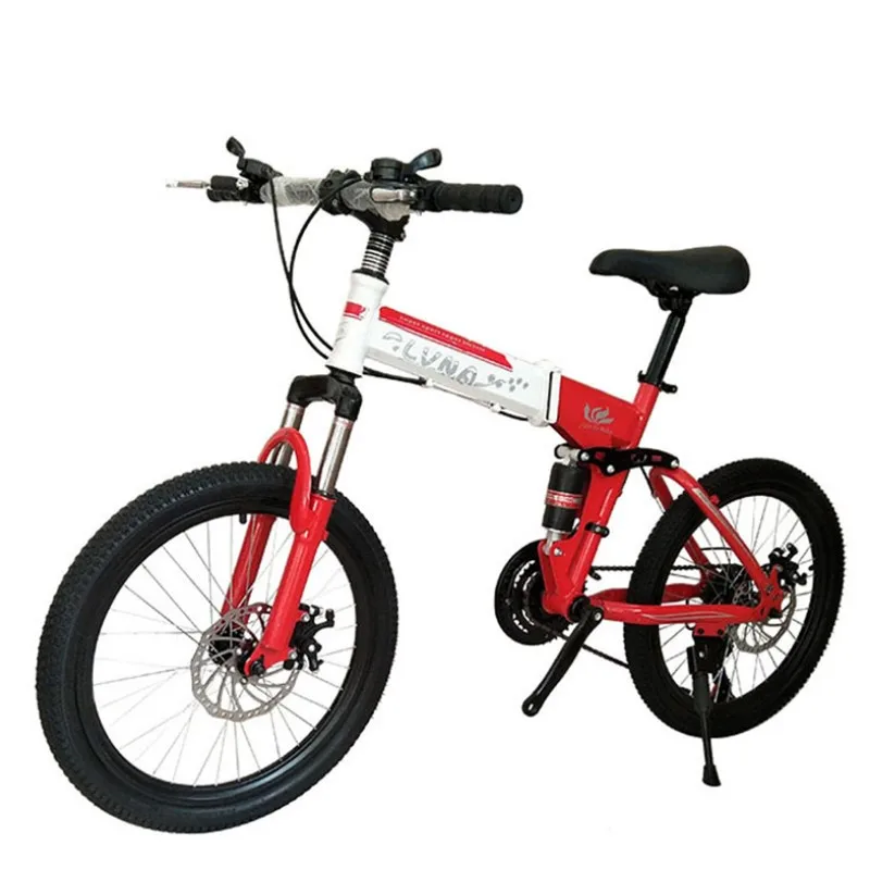 20 inch mountain bike folding children's bike double shock absorption mountain men and women's variable speed bike A0020