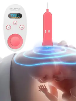 

Doppler Fetal Heart Rate Monitor Home Pregnancy Baby Fetal Sound Heart Rate Detector LCD Display No Radiation