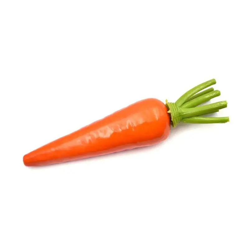 Realistic Lifelike Artificial Rattan Carrot Simulation Fake Fruit Vegetable Food Display Home Party Kitchen Decor Ornament E65B