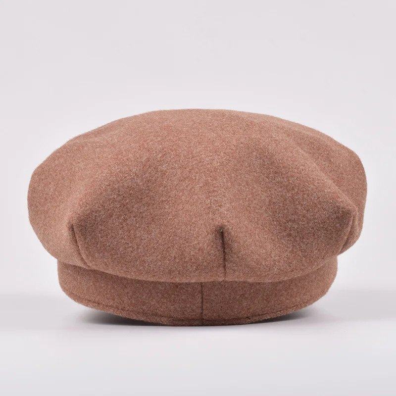 Фибоначчи бренд качество полушерстяной берет осень зима Gorras плотная ткань Casquette восьмиугольная шляпа для мужчин и женщин Кепка