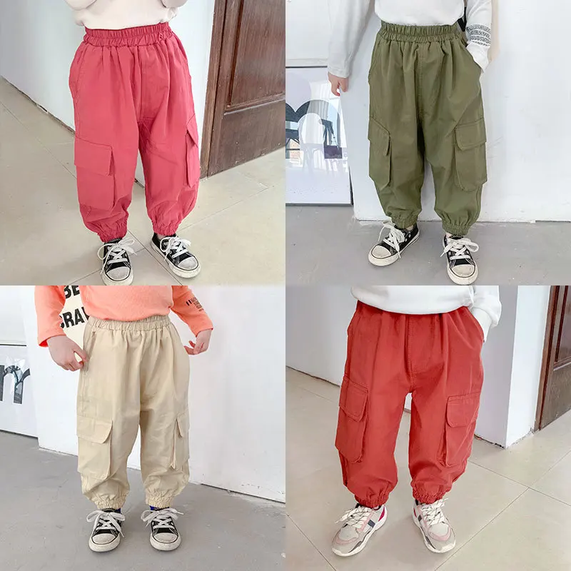 

Blue Small Dad Childrenswear Bib Overall 2019 Autumn Clothing New Style Girls Casual Pants Korean-style Baby Girls Bloomers Trou