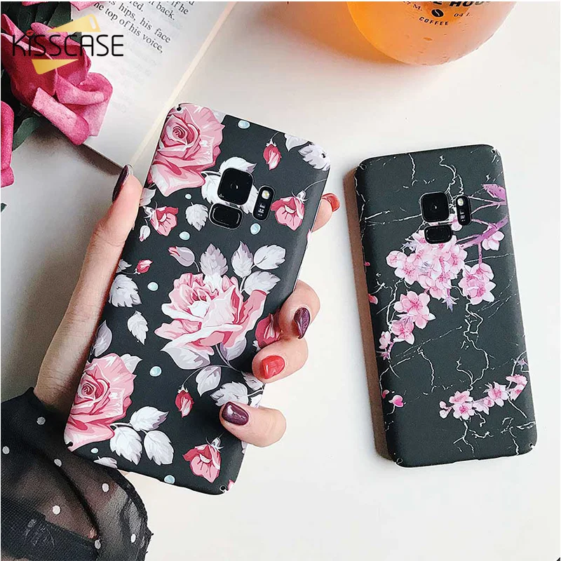 телефон смартфон Чехол для телефона с цветочным узором KISSCASE samsung S7 Edge S8 S9 Plus Note 8 9 PC