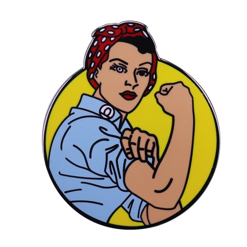 

Rosie the Riveter brooch feminist pin girls power charm collection