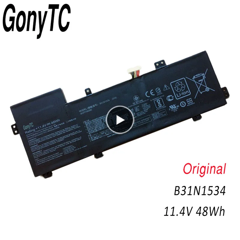 GONYTC B31N1534 Аккумулятор для ноутбука ASUS Zenbook UX510 UX510UW UX510UX Series 3ICP7/60/80 0B200 02030000 11 4 V