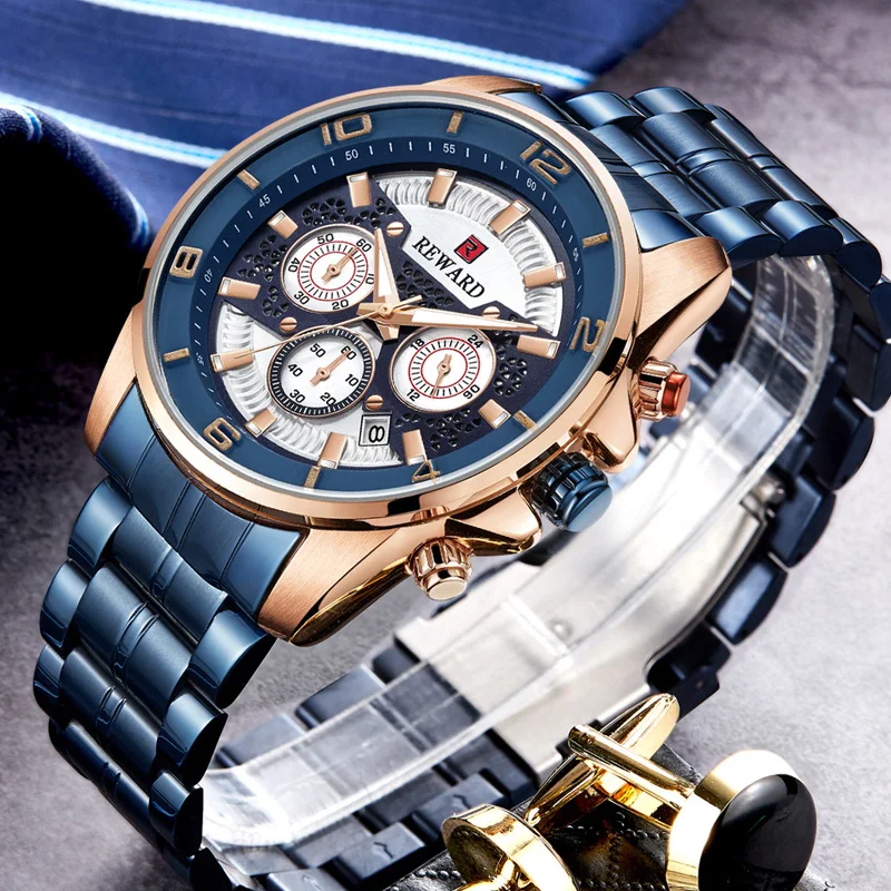 

Reward Men Watches Top Brand Luxury Sport Chronograph Wrist Quartz Watch Male Waterproof Watch Relogio Masculino erkek kol saati