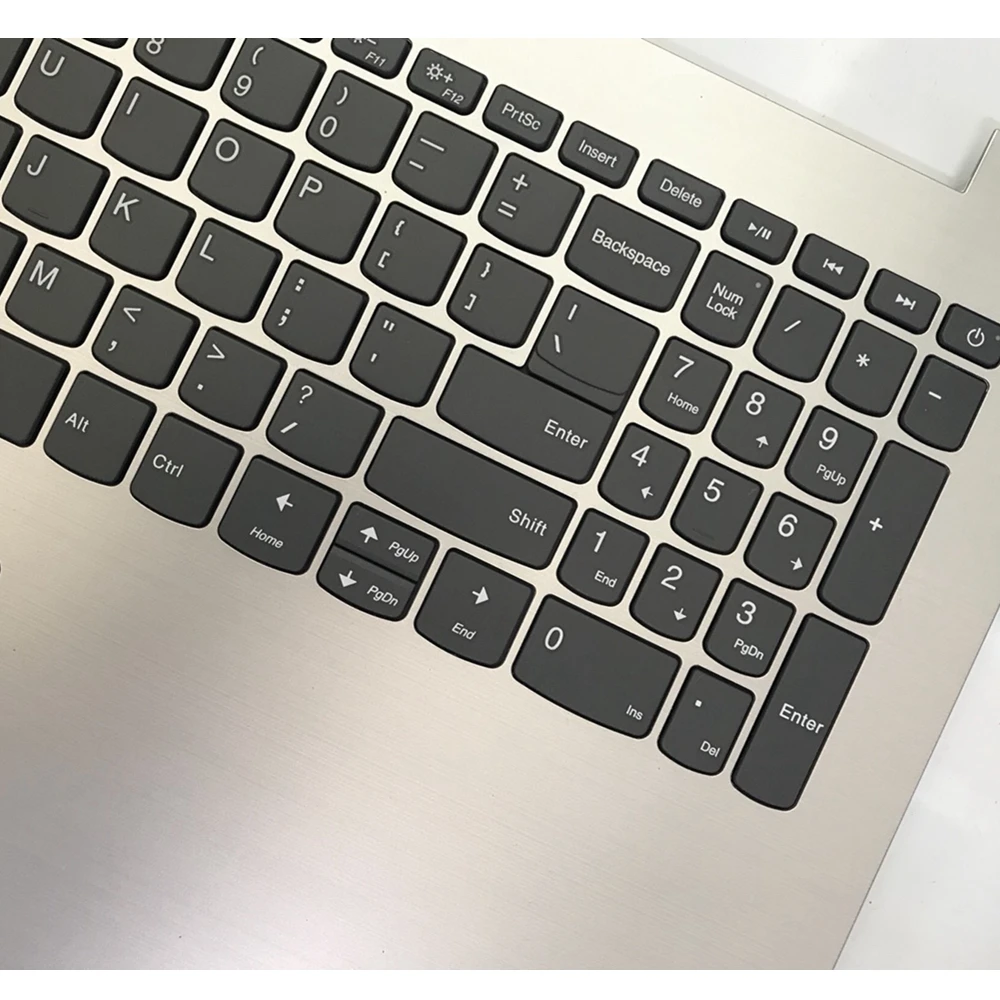 SILVER Английская новая клавиатура для lenovo IdeaPad 320-15 320-15IAP 320-15AST 320-15IKB американская клавиатура с подставкой для рук - Цвет: SILVER