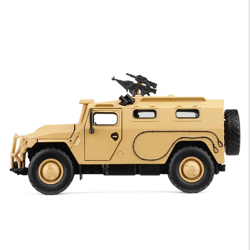 JK 1:32 Россия Тигр бронированный автомобиль Взрывозащищенная военная модель Свет Звук Металлические литые игрушки для детей Горячие Weels