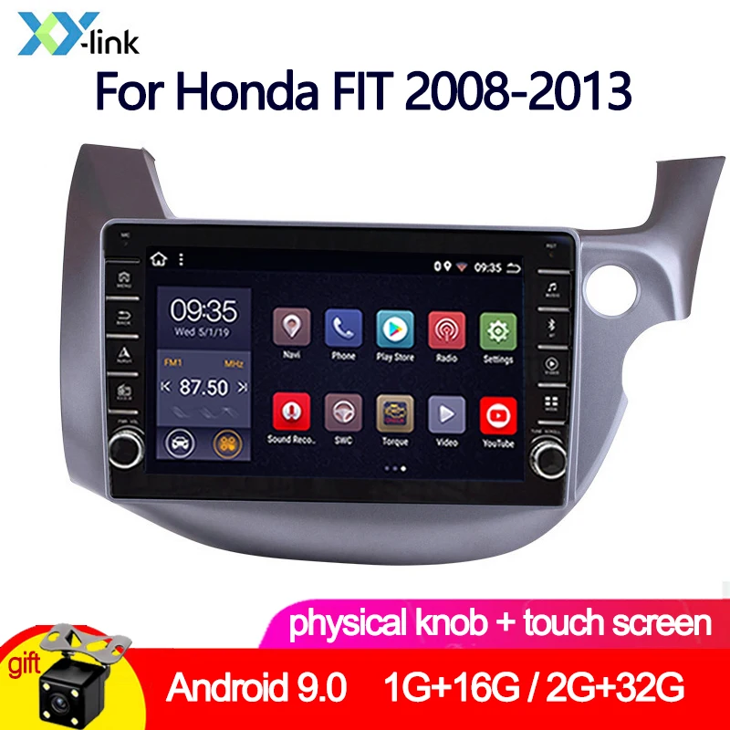 Автомобильный мультимедийный плеер Android 9 0 dvd GPS 10 дюймов кнопка ручка для Honda FIT 2008