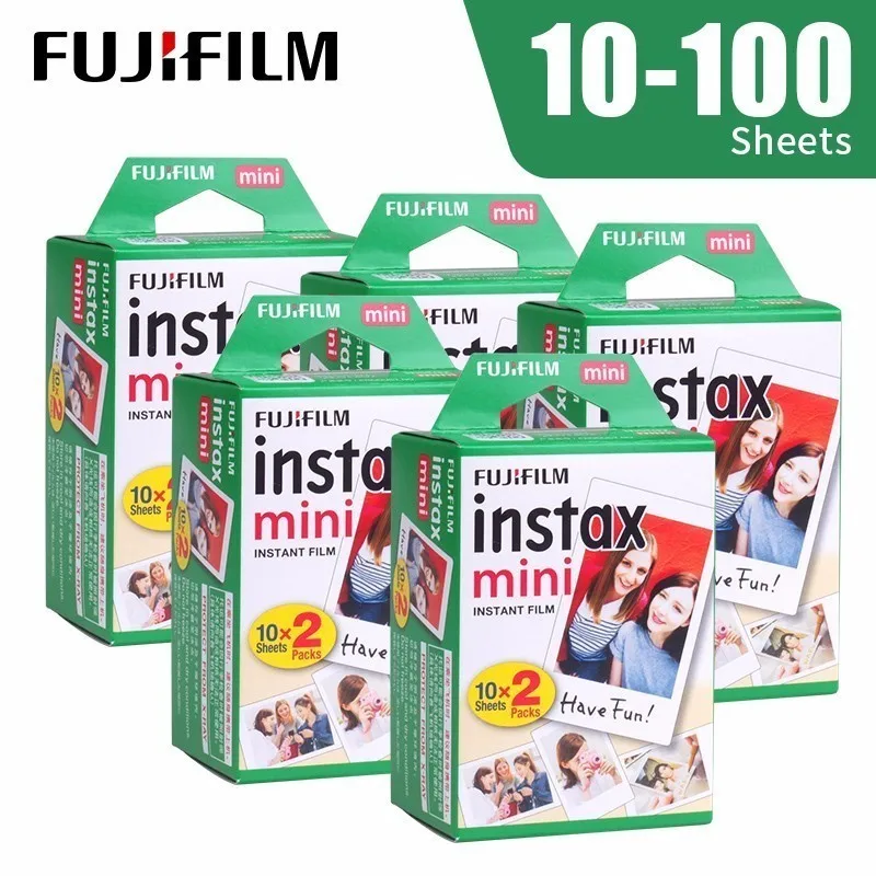 Photo-Paper Instant-Camera Fuji 9-Film Mini White for 11/25/50-/.. Edge-10 20-40-60 100-Sheets/Packs