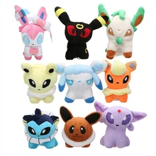 12cm Takara Tomy Pokemon pikachu Pokemon juguetes de peluche Sylveon umbreon espeon Jolteon Vaporeon Flareon Glaceon animales de peluche de juguete