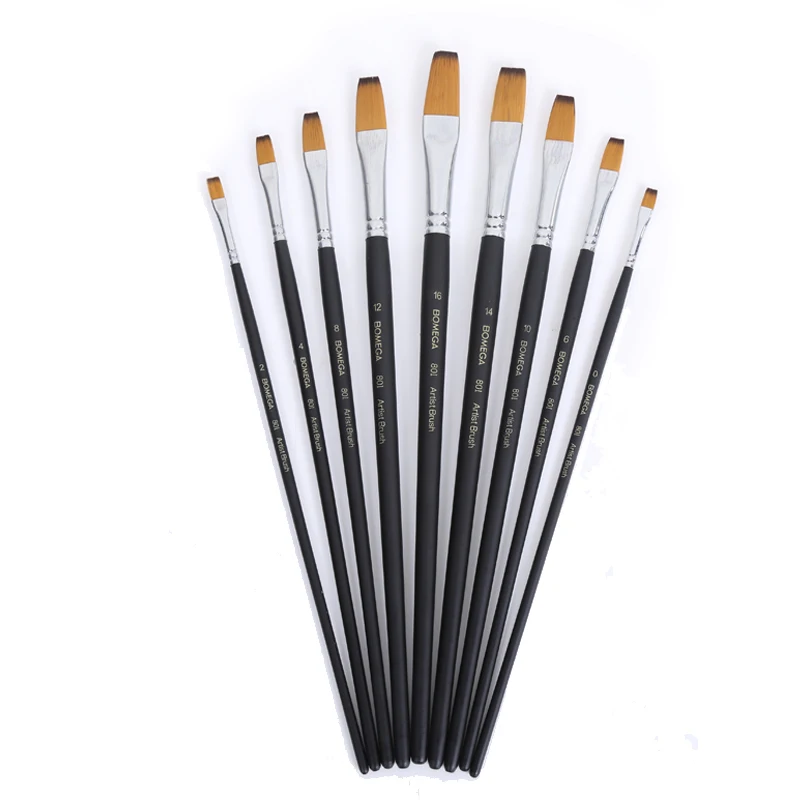 Acrílica Escova Caneta, Art Supplies, 9pcs