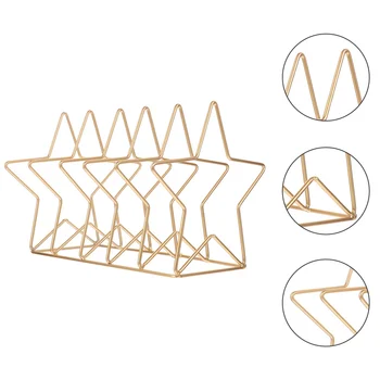 

1pc Book Rack Desktop Star Bookshelf Magazine Storage Shelf for Office Home