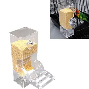 

AsyPets Transparent Automatic Feeder for Mini Pet Birds Myna Parrots