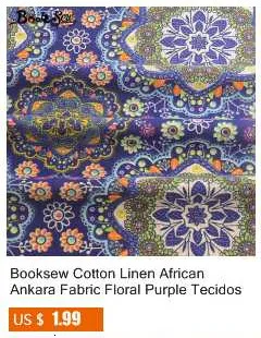 Booksew Tela Algodon напечатаны синие волны хлопок лен Африканский Анкара ткань сумка занавес Tissu Tecidos De лоскутное шитье