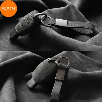 

Italy Turn Fur Car Key Case Cover Fob Keychain Remote Suit For Mercedes Benz A B GLC CLA GLA CLS S E C Class W204 W205 W212 W176