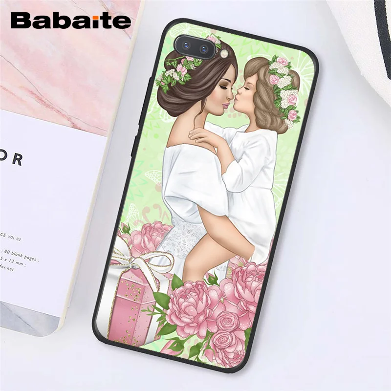 Babaite модные черные каштановые волосы для мамы, дочки, сына, папы, PhoneCase для huawei Honor 8X9 10 20 Lite 7A 8A 5A 7C 10i View 20