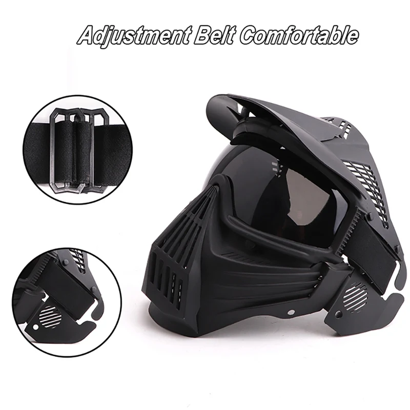 

Adjustable Full Face Mask Anti-fog Mouth Protection Hat Outdoor Sportswear Protective Caps Accessories QW40