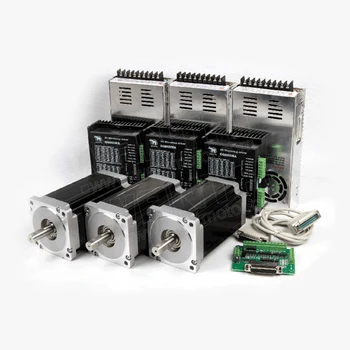 

WANTAI Dual Shaft 85BYGH450C-012B 1600oz 3.5A Driver DQ860MA 50V 4.2A 4 axis stepper motor nema34
