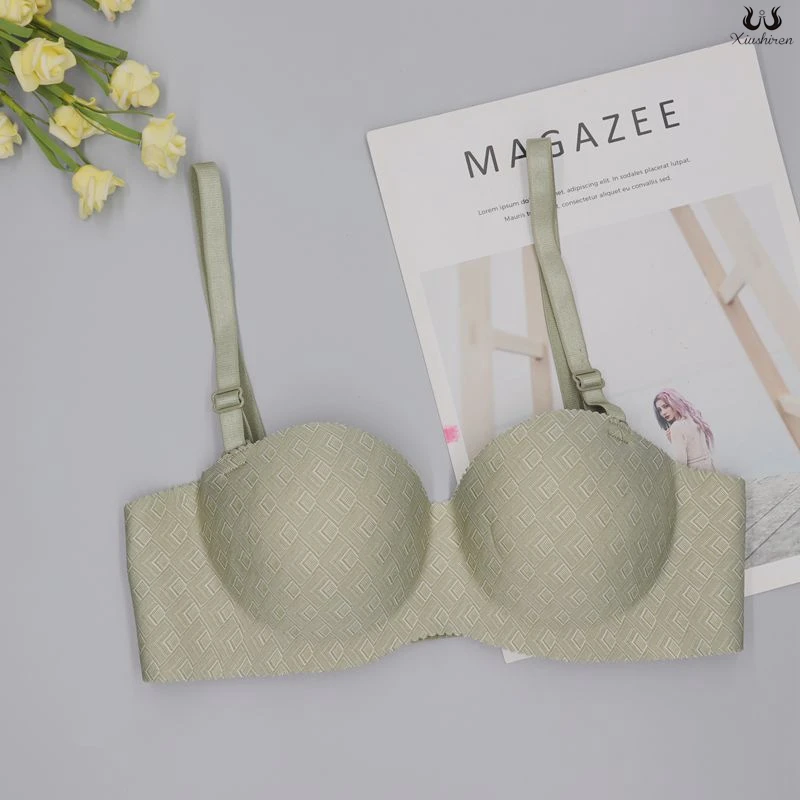 Xiushiren Sexy Push Up Demi Bras for Women Half Cup Strapless Party