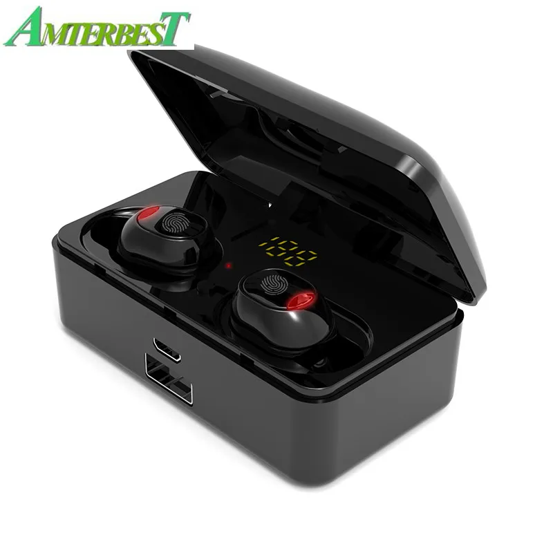 AMTERBEST G10 TWS Touch Control Wireless Earbuds Bluetooth 5.0 Earphone Stereo Noise Cancelling Waterproof Headphones for Phones