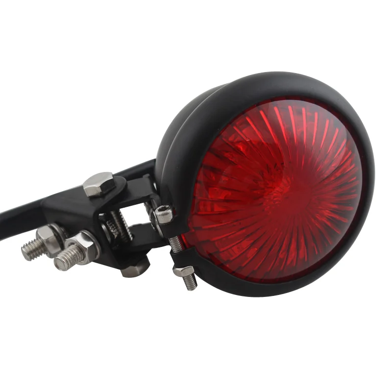 Black And Red Светодиодный тормозной фонарь для мотоцикла, винтажный мини-фонарь для KTM Yamaha ATV Scrambler Bobber, Кафе Racer CB XS GS, аксессуары - Цвет: Black And Red