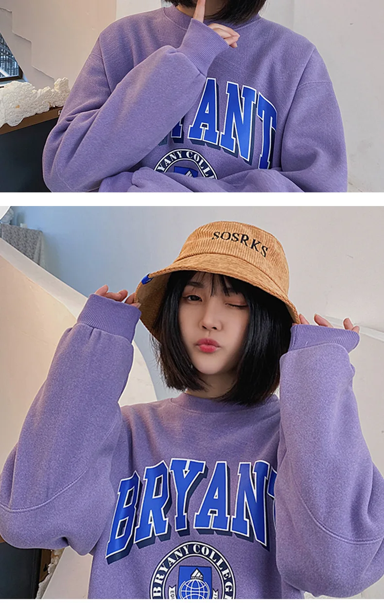 Autumn and winter new Korean version of corduroy warm fisherman hat fashion creative embroidery letter basin hat best bucket hats
