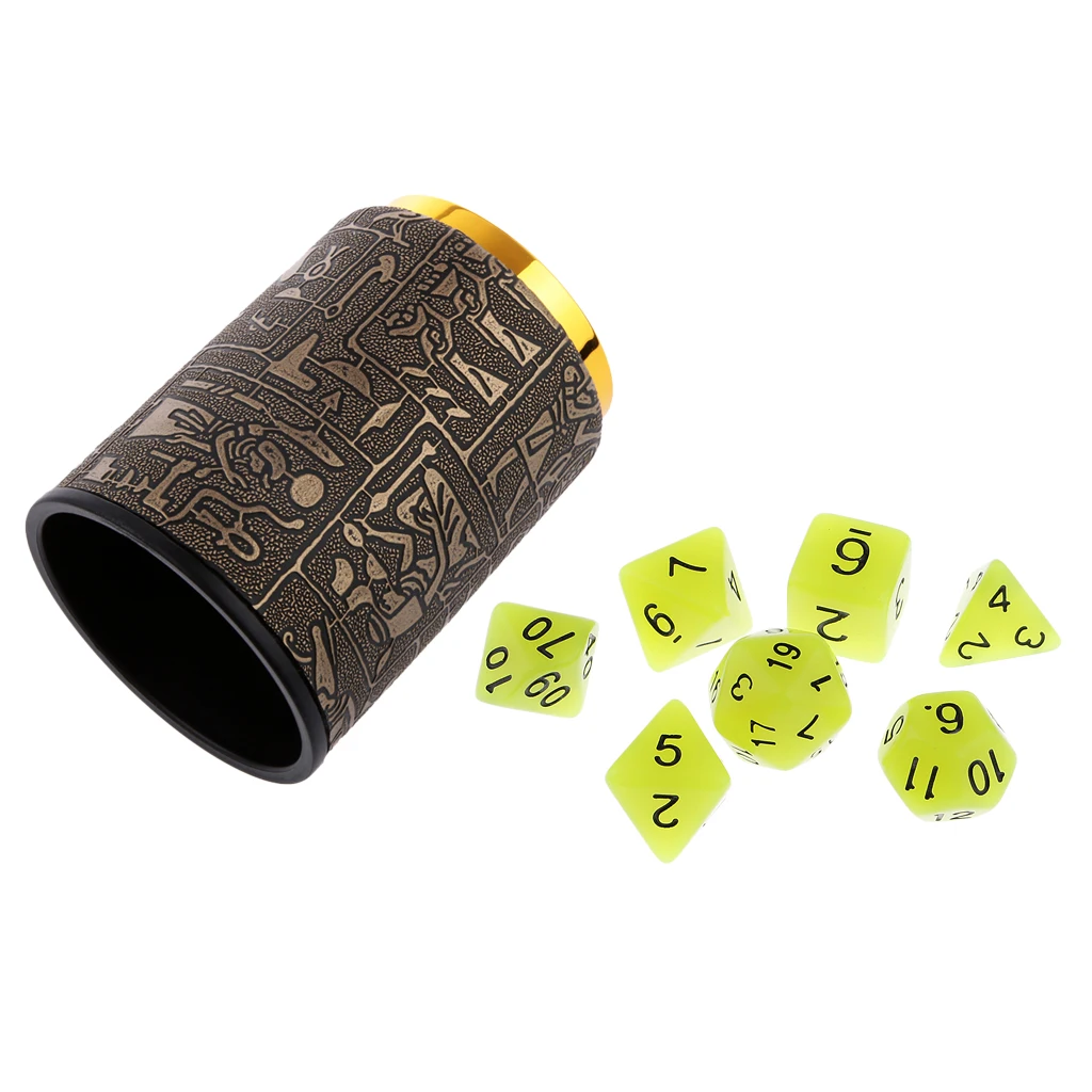 Multi-Sided Digital Dices Die + Dice Cup Shaker Set for MTG RPG DND Board Game Accessory