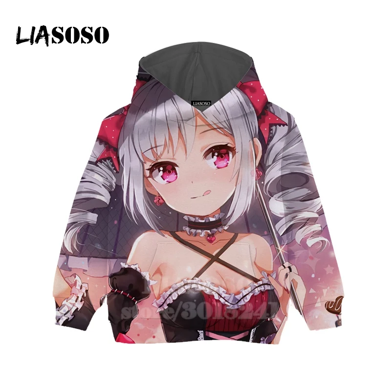 Children 3D Print Idol Master Cinderella Girl Hoodie Kids Anime Sweatshirt Boy Girl Long Sleeve Top Baby Teens Pullover B173-25 - Цвет: 17