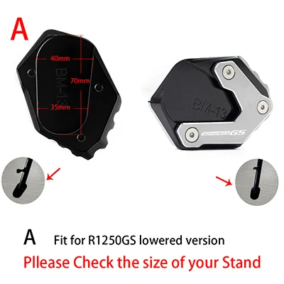 Для BMW R 1250 GS R1250GS мотоциклетная подножка сбоку удлинитель опорная пластина для подножки увеличенная накладка - Цвет: A titanium
