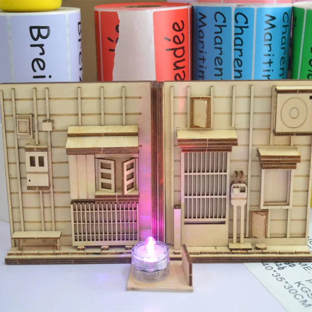 DIY Wooden Dragon Alley Book Nook Shelf Insert Kits Bookends With Furniture Flower Building Model Bookshelf Home Decoration Toys 5