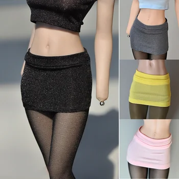 

1/6 Female Stretch Tight Mini Skirt Hip Skirt Clothes Fit 12'' TBL Body Soldier Model Accessory