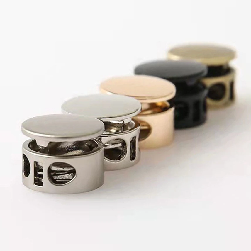 10pcs/pack Metal Cord Lock Stopper Spring Buckles Fastener Buttons For Bags/Garments Cord End Rope Stoppers Accesspries