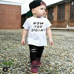 T shirt manches courtes pour garçons et filles, haut à la mode, décontracté et amusant, pour enfants 