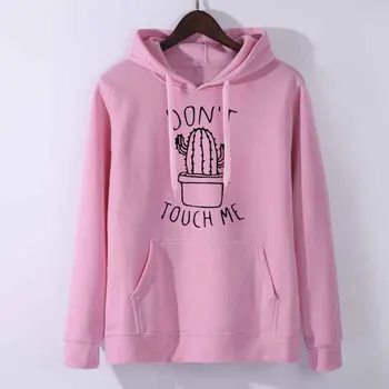 

Women Long Sleeve Pullover Hooded Cactus Printed Sweatshirt Casual Winter Hoodies Sweatshirt For Women Plus Size