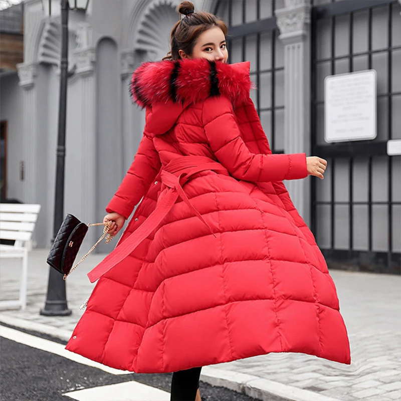 

2020 New Arrival Fashion Slim X-Long Women Winter Jacket Cotton Padded Warm Thicken Ladies Coat Long Coats Parka Womens Jackets