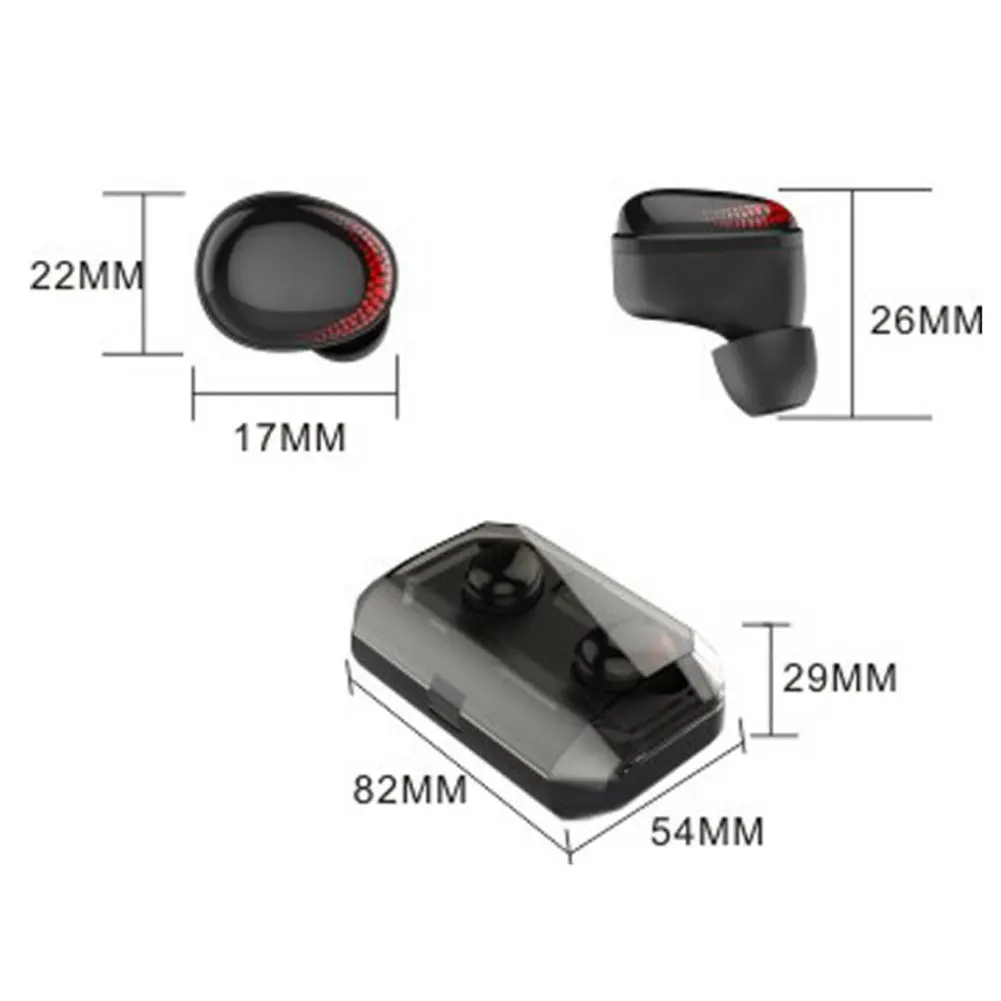 Зарядное устройство Автоматическое Сопряжение стерео Bluetooth беспроводные наушники Handsfree Мини сенсорное управление Спорт водонепроницаемый цифровой дисплей музыка
