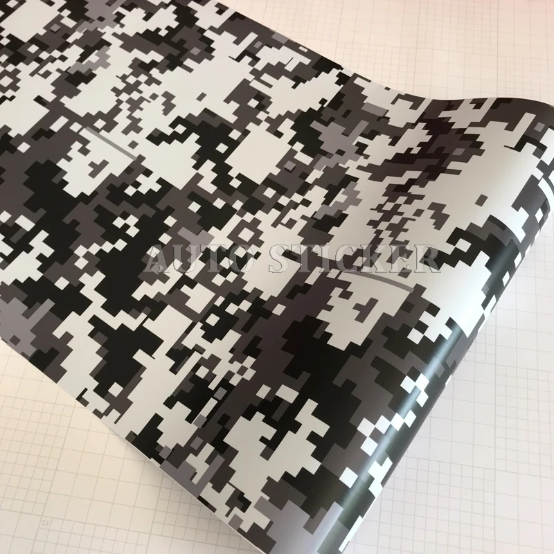black white gray digital camo vinyl sticker 2