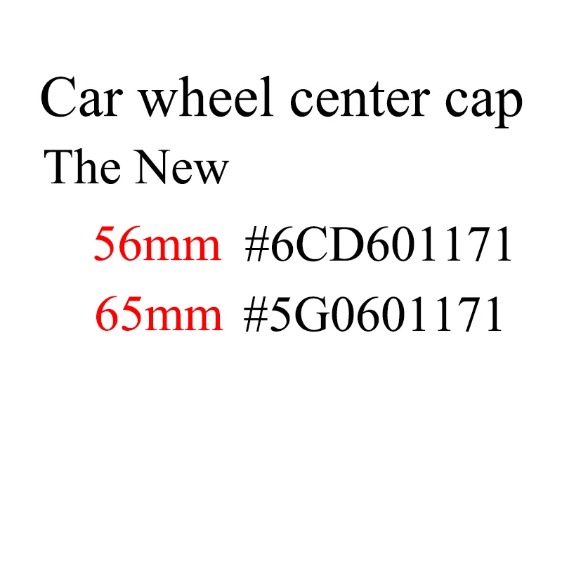 Tapa central de rueda de coche, cubiertas para vw 5G0601171 6CD601171, 65mm, 56mm, 4 Uds.