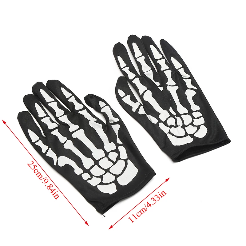 1 Pairs Halloween Women men Gloves Girls Boys Horror Skull Claw Bone Skeleton Gloves Riding Multi Gloves Clothes Accessories Hot hand gloves for men