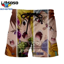 3d принт, мужские и женские длинные спортивные штаны, зимние шорты, аниме, повседневные, Nanatsu No Taizai The Seven Deadly Sins jogger shorts D07