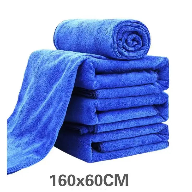 160*60cm 1pcs Car Wash Towel Car Microfiber Towel Hemming Care Detailing Wash Cleaning Drying Cloth