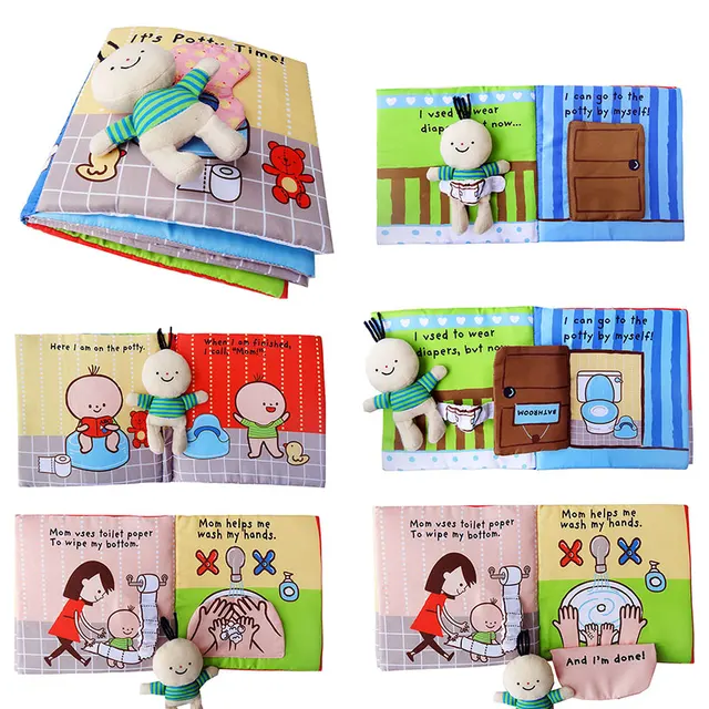 Montessori Baby Book Life Skills Learning Baby Cloth Book Soft Baby Quiet Book Educational Baby Toys 1 2 3 Years 1